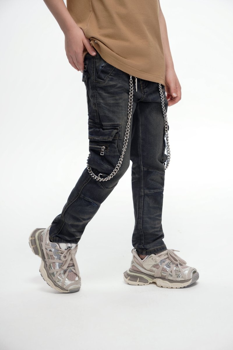 Kids Nico Vintage Blue Skinny - Valabasas
