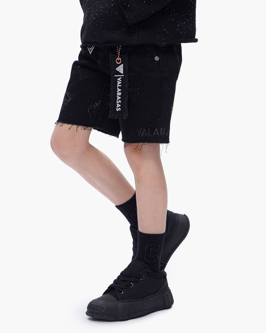 Kids Palace Black Jorts - Valabasas