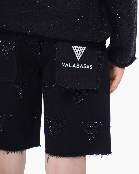 Kids Palace Black Jorts - Valabasas