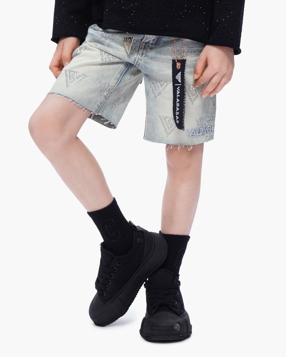 Kids Palace Light Blue Wash Jorts - Valabasas