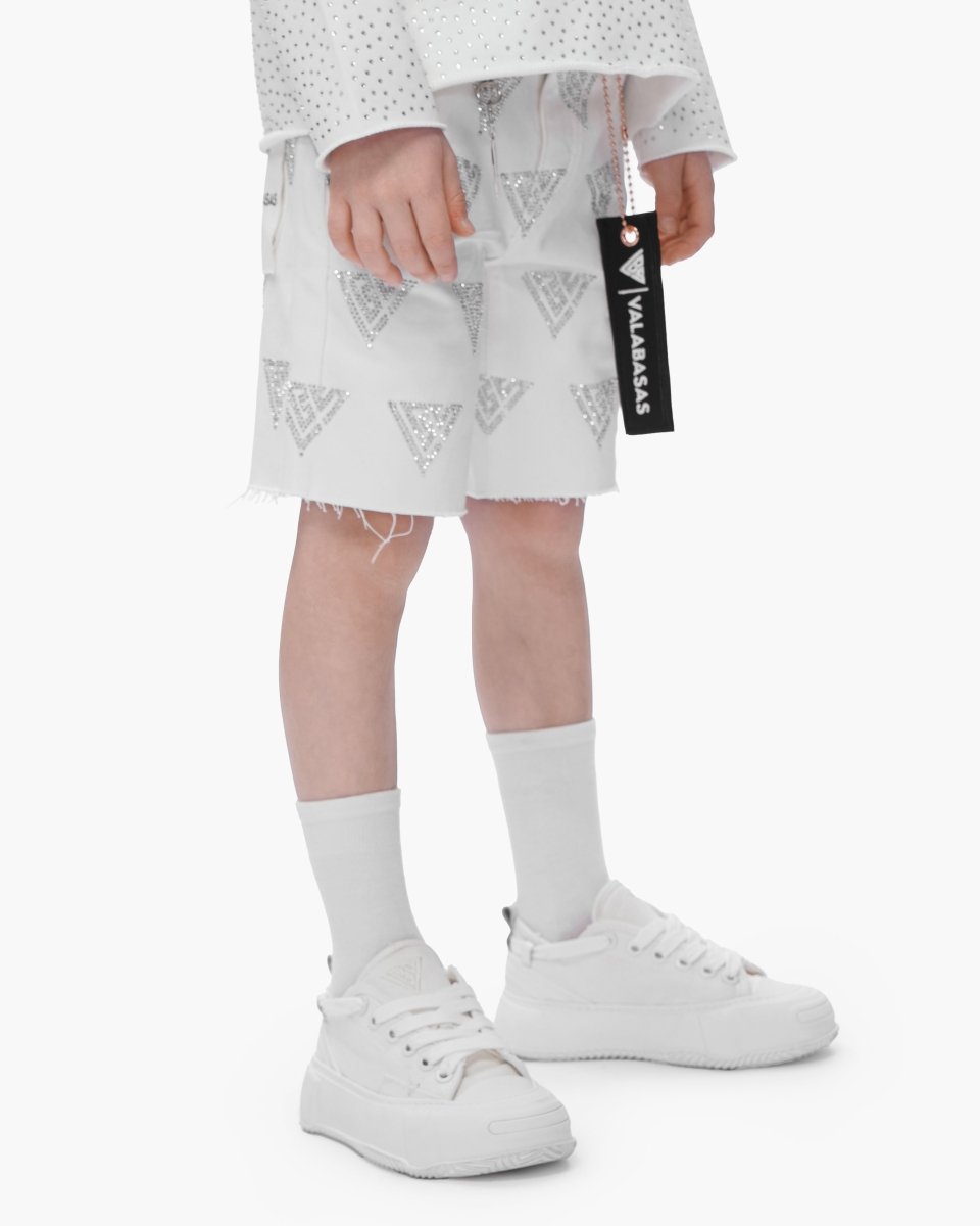 Kids Palace White Jorts - Valabasas