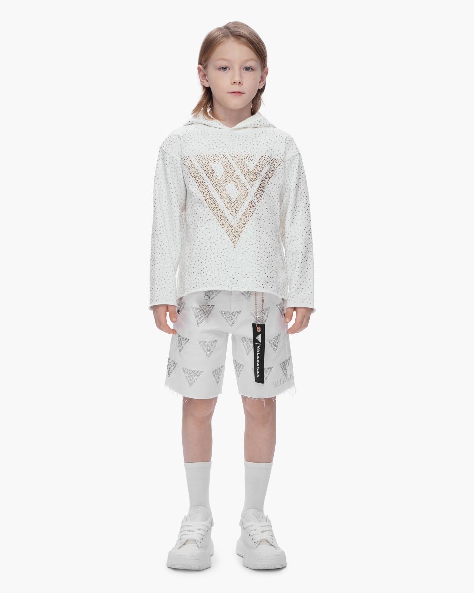 Kids Palace White Jorts - Valabasas