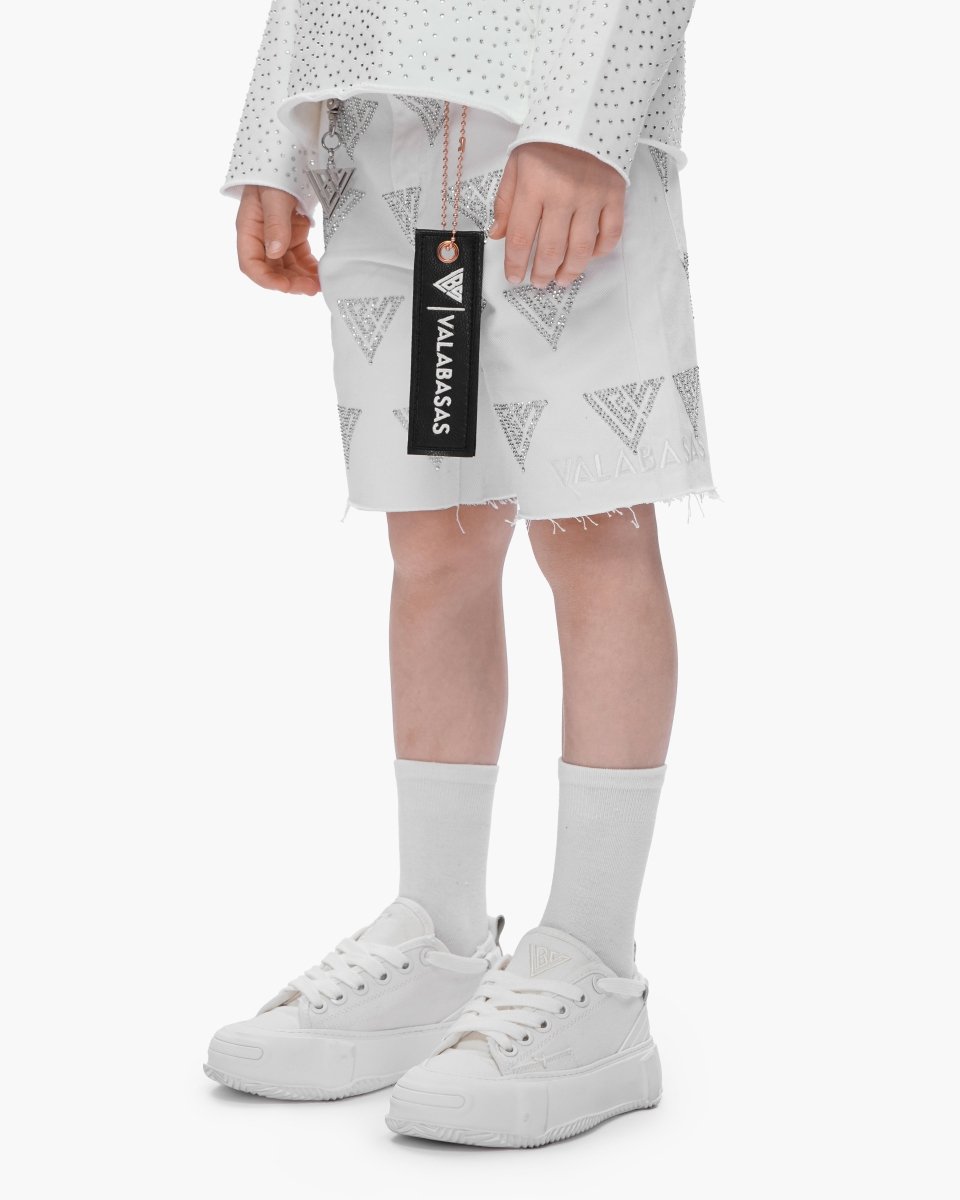 Kids Palace White Jorts - Valabasas