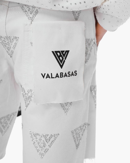 Kids Palace White Jorts - Valabasas