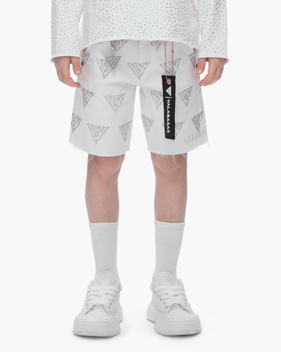 Kids Palace White Jorts - Valabasas