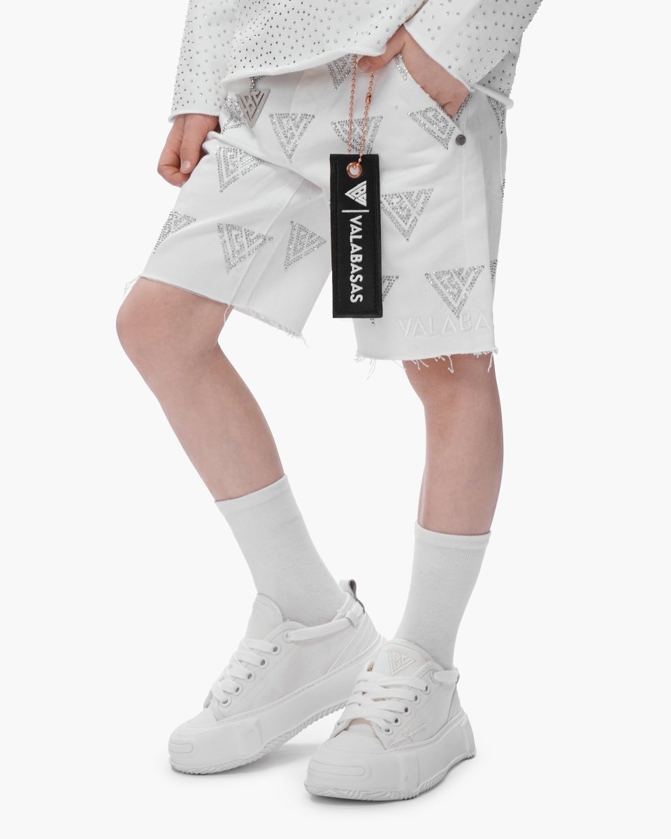 Kids Palace White Jorts - Valabasas
