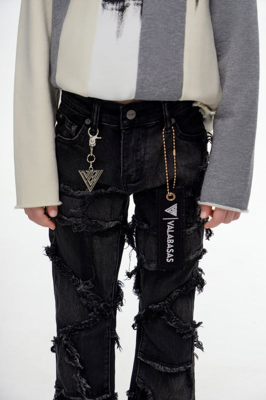 Kids Patchwork Stacked Black - Valabasas