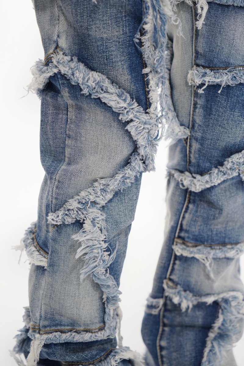Kids Patchwork Stacked Blue Wash - Valabasas