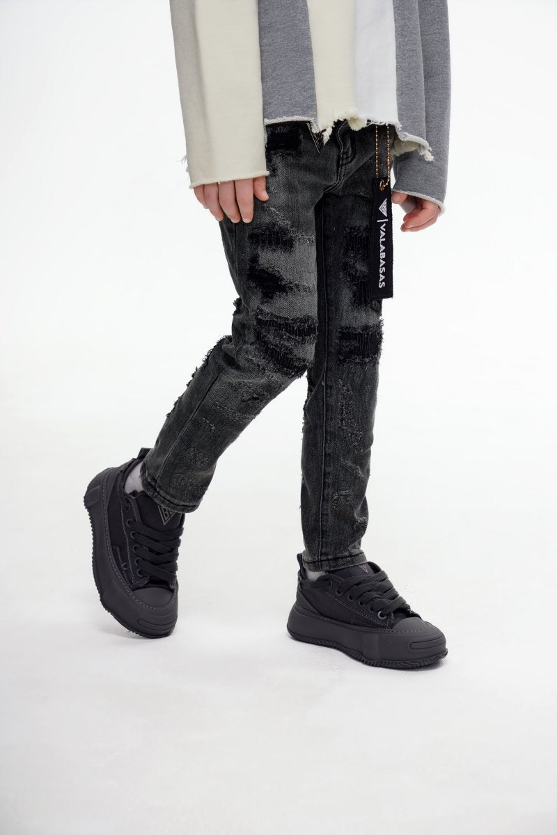 Kids Payload Skinny Grey Denim - Valabasas