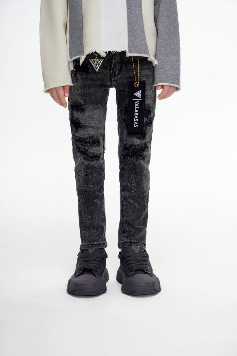 Kids Payload Skinny Grey Denim - Valabasas