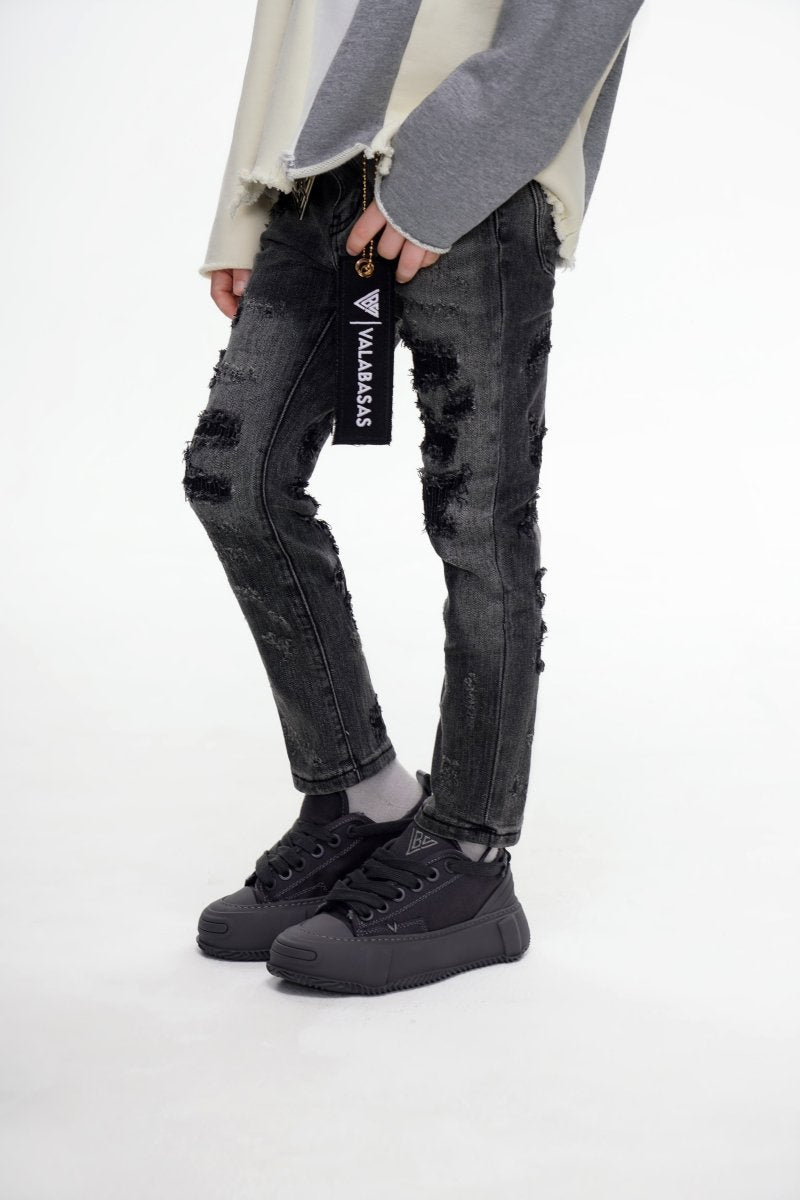 Kids Payload Skinny Grey Denim - Valabasas