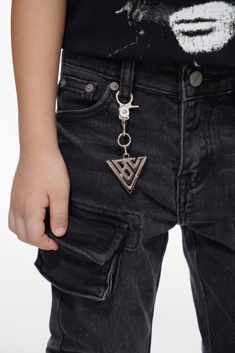 Kids Pinnacle Black / Grey Stacked - Valabasas