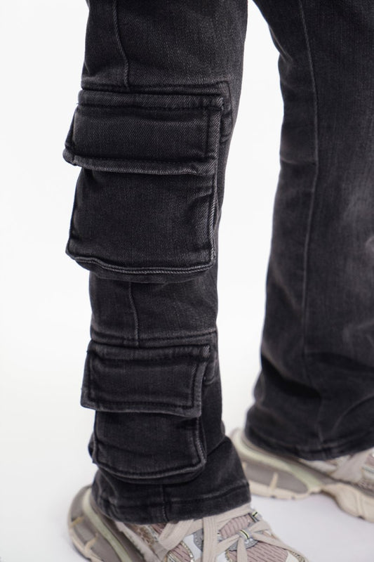 Kids Pinnacle Black / Grey Stacked - Valabasas