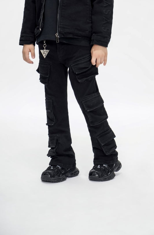 Kids Pinnacle Black Stacked - Valabasas