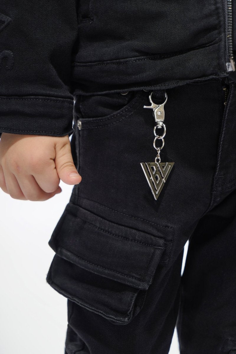 Kids Pinnacle Black Stacked - Valabasas