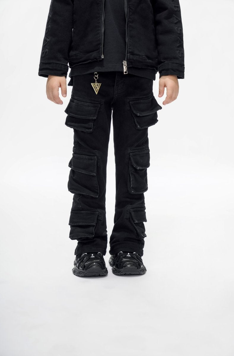 Kids Pinnacle Black Stacked - Valabasas