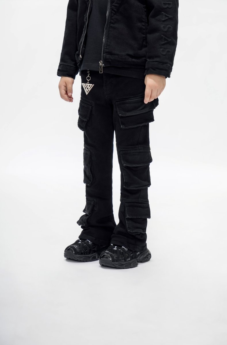 Kids Pinnacle Black Stacked - Valabasas