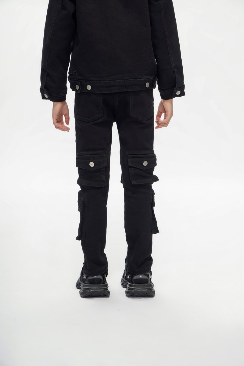 Kids Pocros Black Stacked - Valabasas