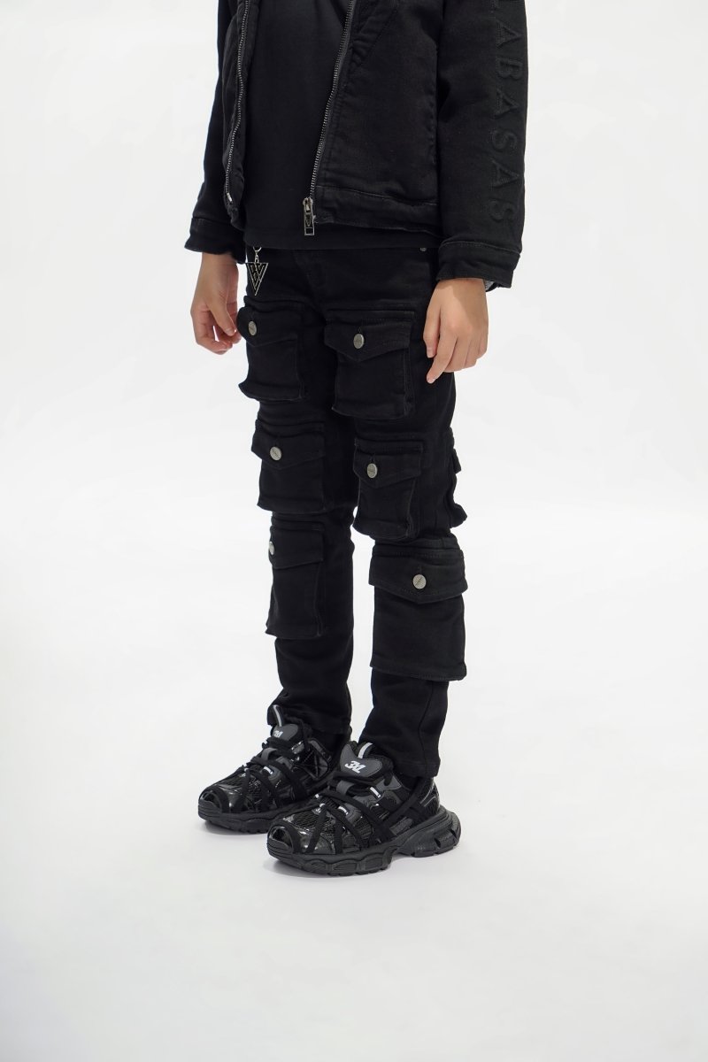 Kids Pocros Black Stacked - Valabasas