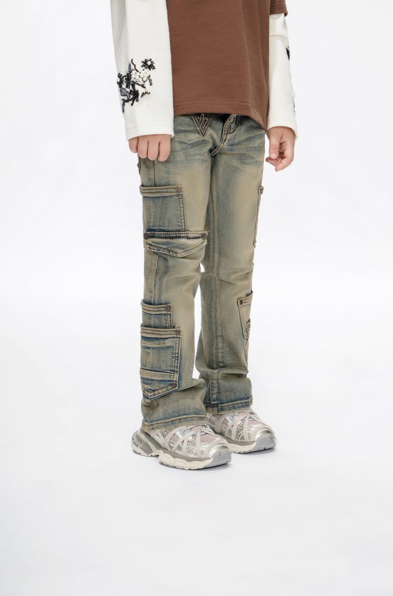 Kids Pocros Lt. Vintage Wash Stacked - Valabasas