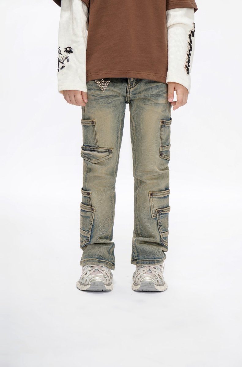 Kids Pocros Lt. Vintage Wash Stacked - Valabasas