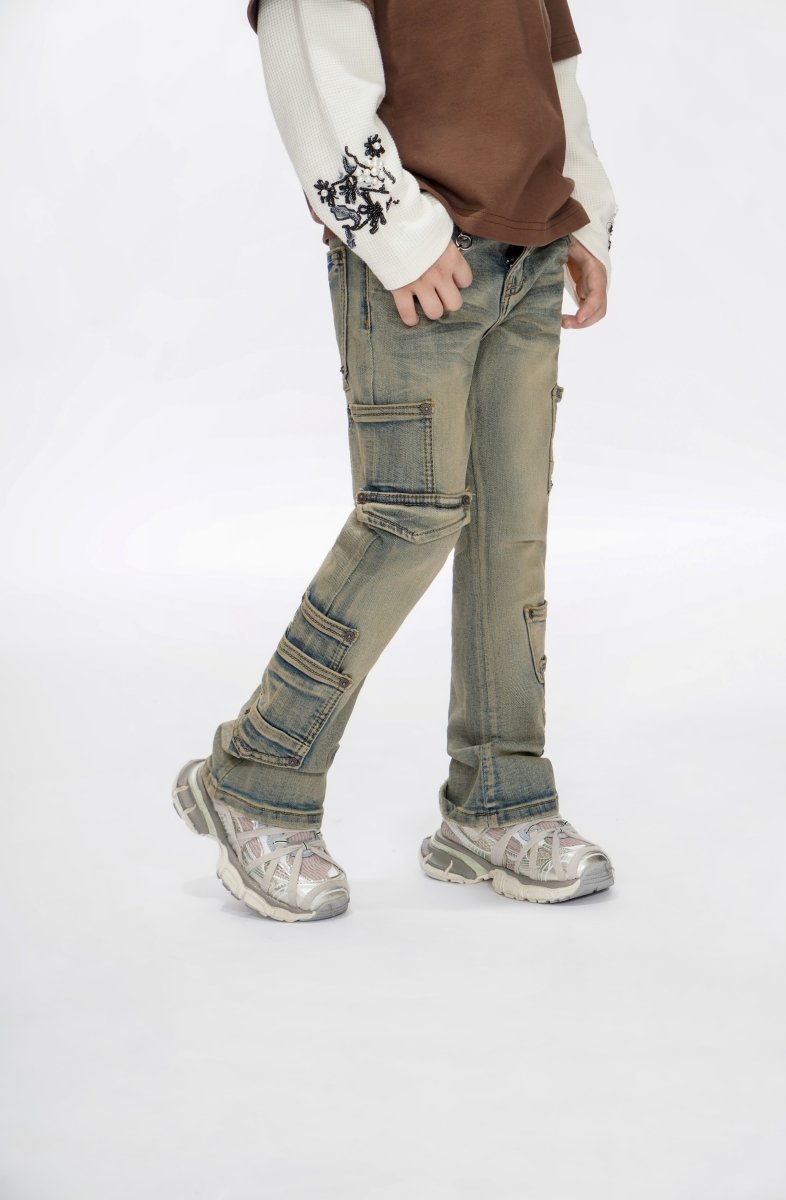 Kids Pocros Lt. Vintage Wash Stacked - Valabasas