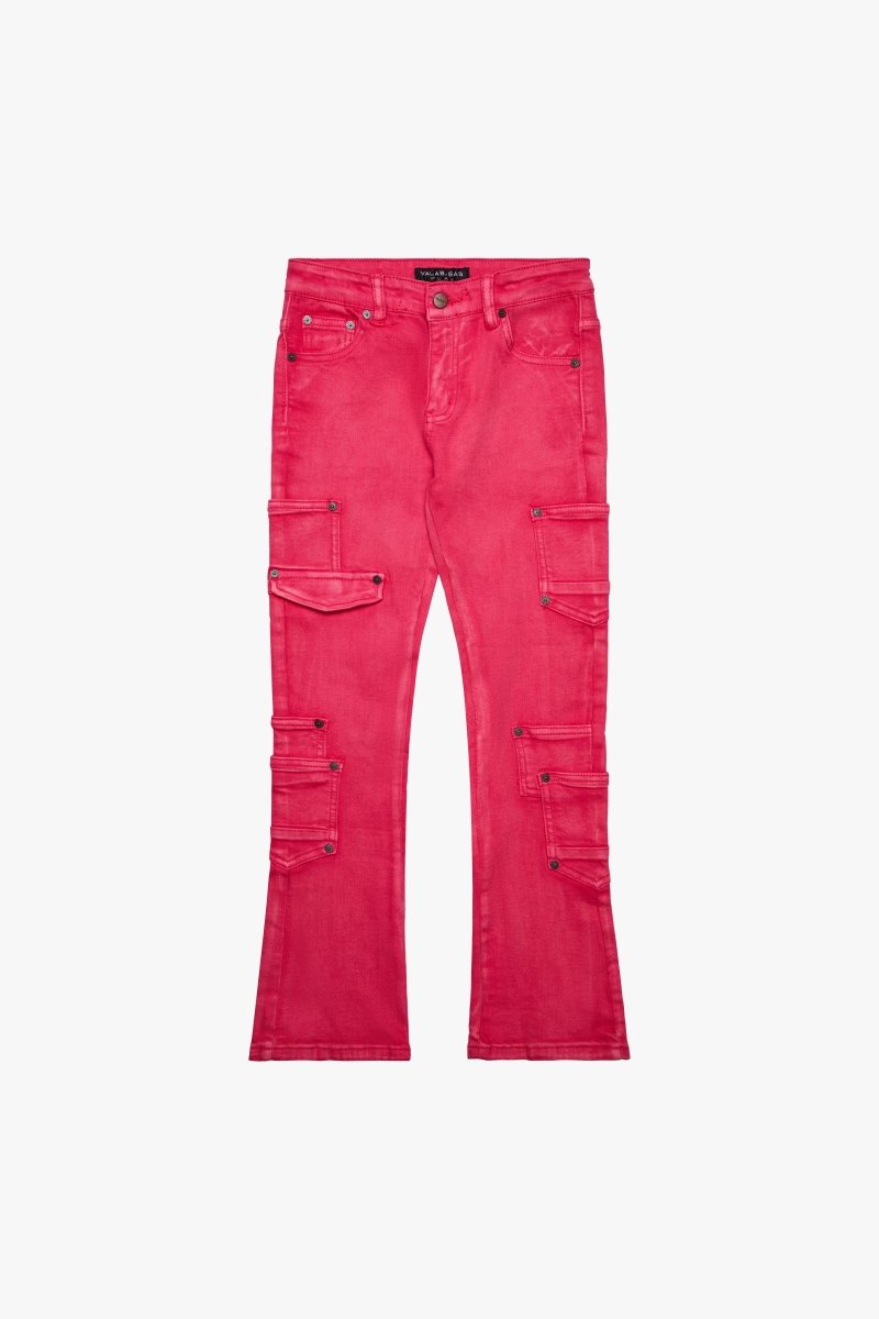 KIDS "POCROS" STACKED DENIM RED - Valabasas