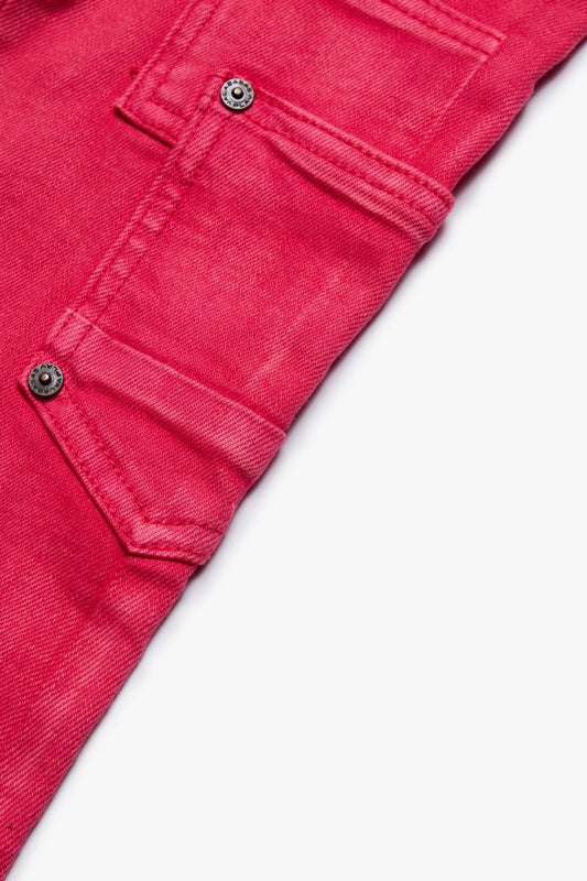 KIDS "POCROS" STACKED DENIM RED - Valabasas