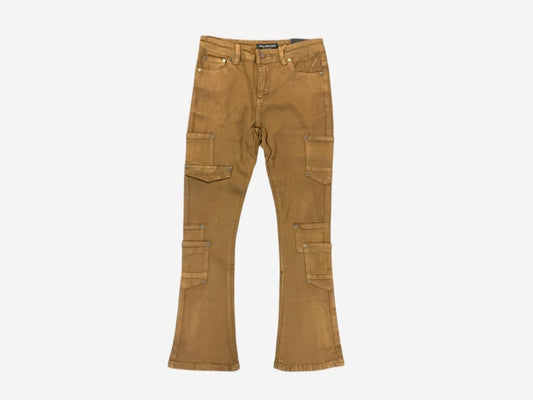 KIDS "POCROS" STACKED KHAKI BROWN - Valabasas
