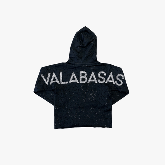 Kids Poppin Rhinestone Pullover Black - Valabasas