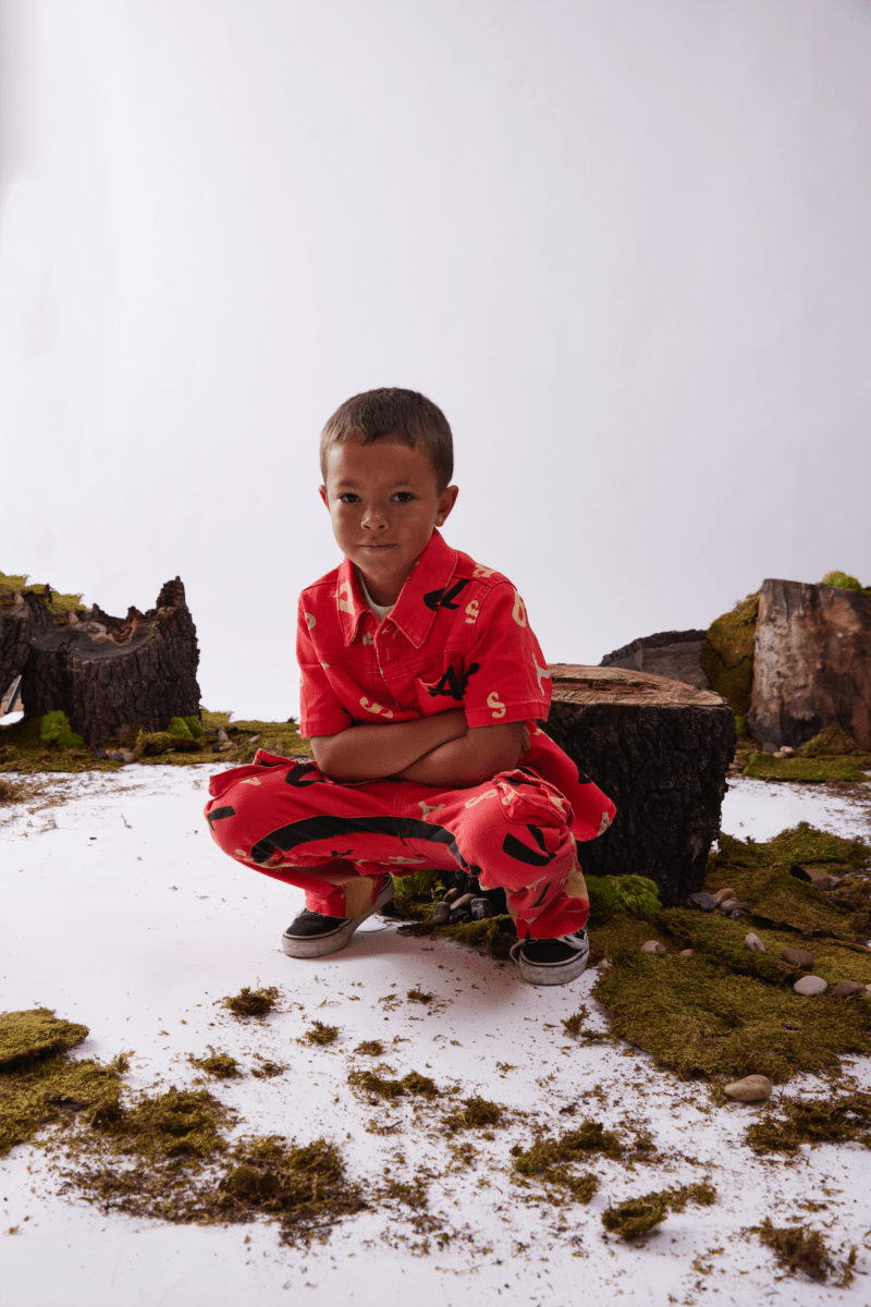 VPLAY WOVEN "PUZZLE” RED V CAMO