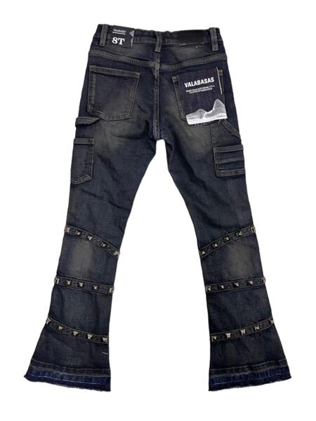 KIDS "PYGROS" STACKED DARK GREY WASH - Valabasas