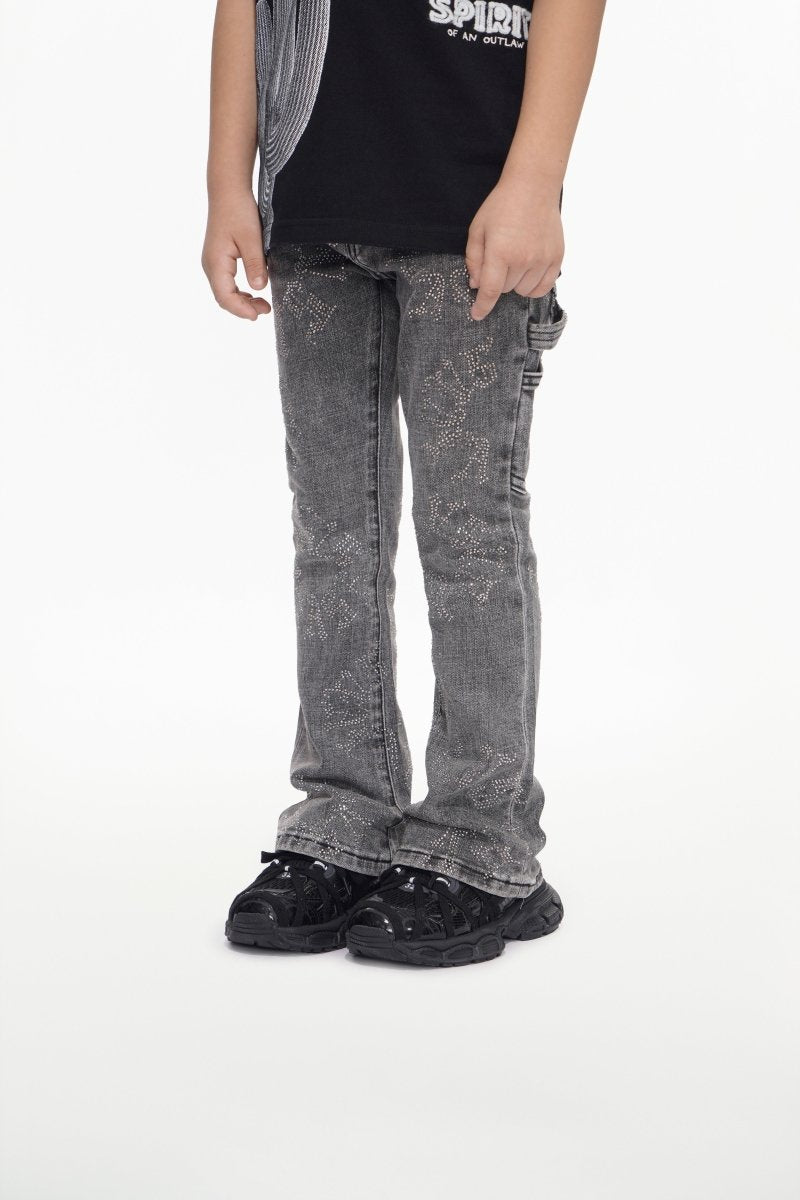 Kids Ringer Grey Stacked - Valabasas