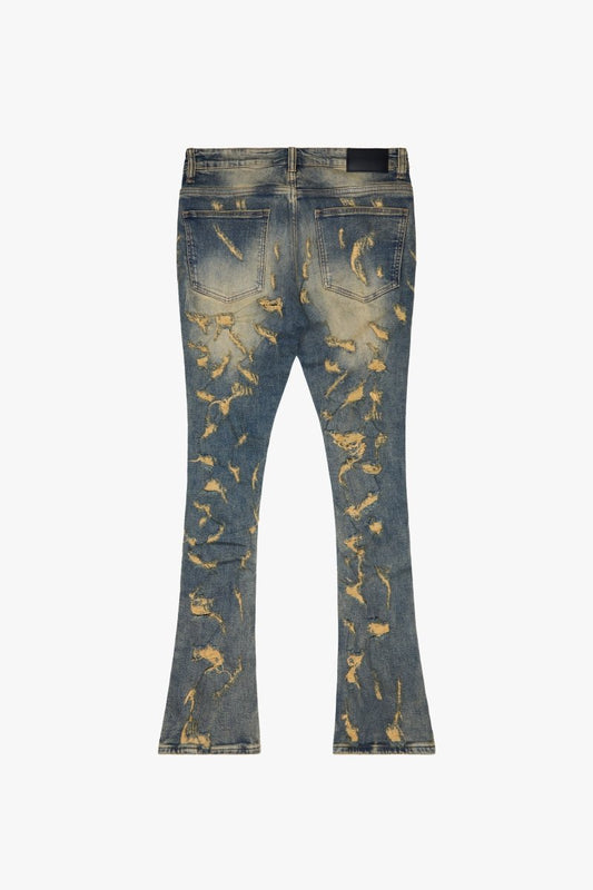 KIDS "RIPTIDE" STACKED DENIM VINTAGE WASH - Valabasas