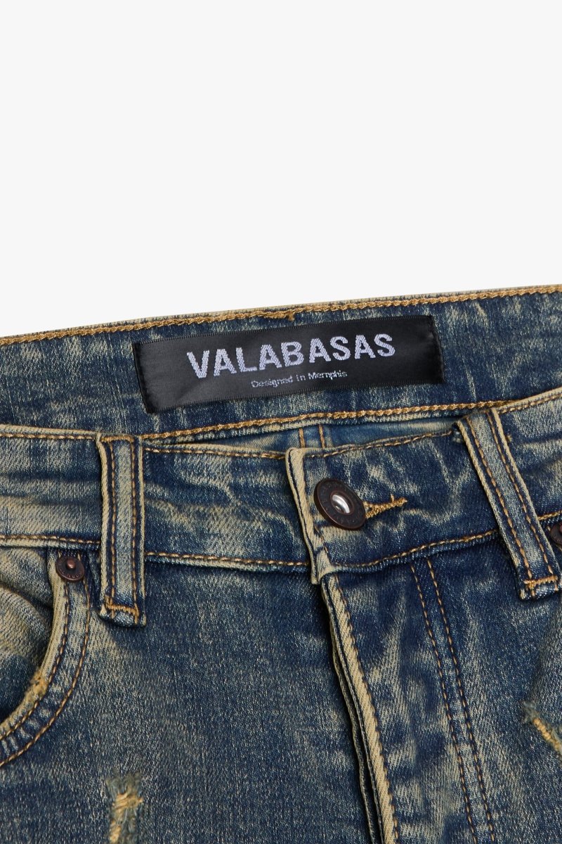 KIDS "RIPTIDE" STACKED DENIM VINTAGE WASH - Valabasas