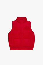 KIDS "ROOK" CORDUROY PUFFER VEST BLUE