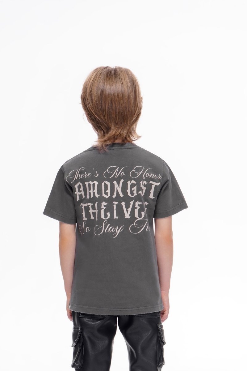 Kids Stay True Vintage Grey Tee - Valabasas