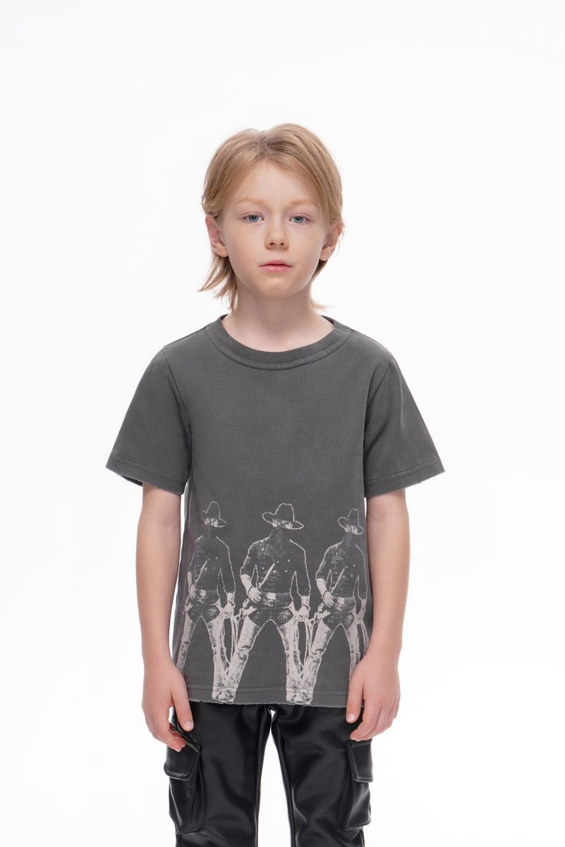 Kids Stay True Vintage Grey Tee - Valabasas