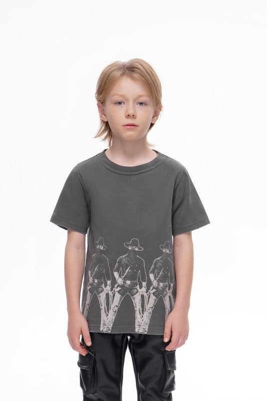 Kids Stay True Vintage Grey Tee - Valabasas