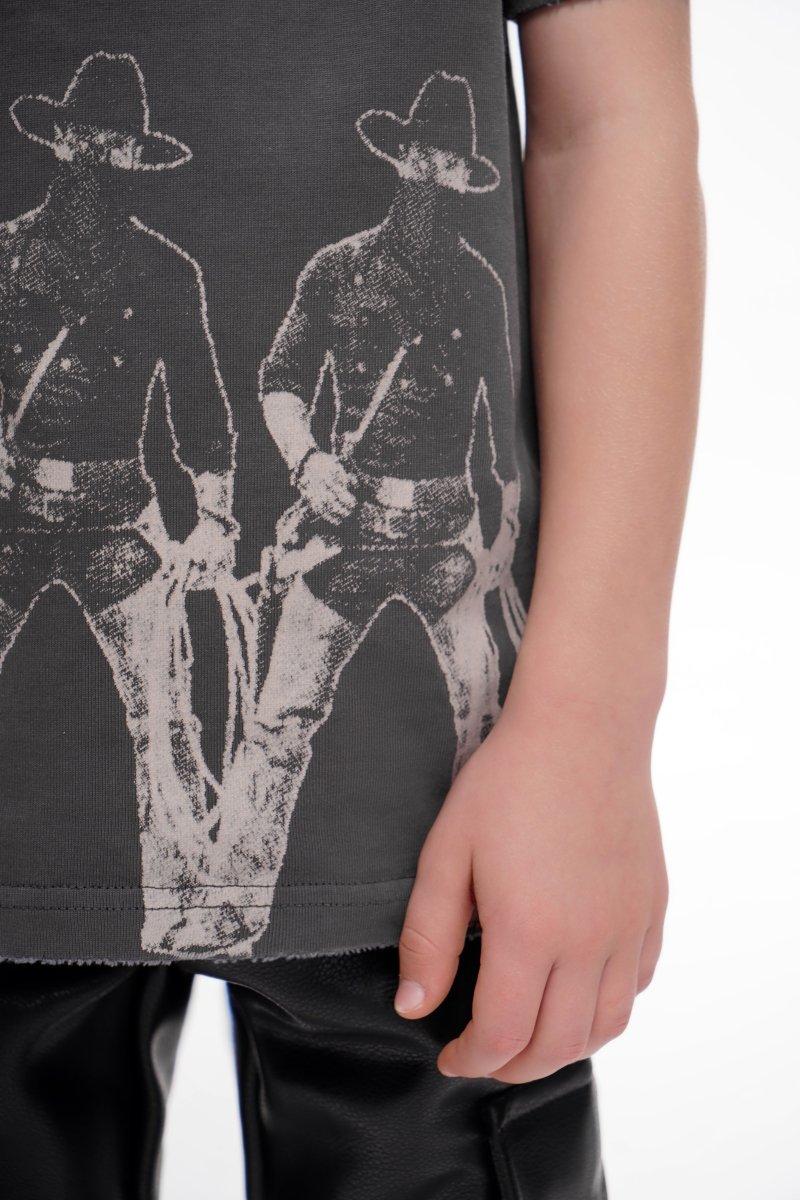 Kids Stay True Vintage Grey Tee - Valabasas