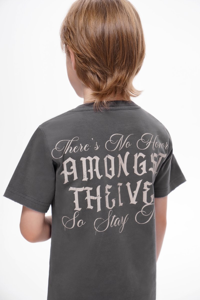 Kids Stay True Vintage Grey Tee - Valabasas