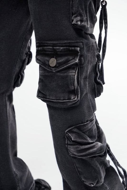 Kids Strike Black Washed Stacked - Valabasas