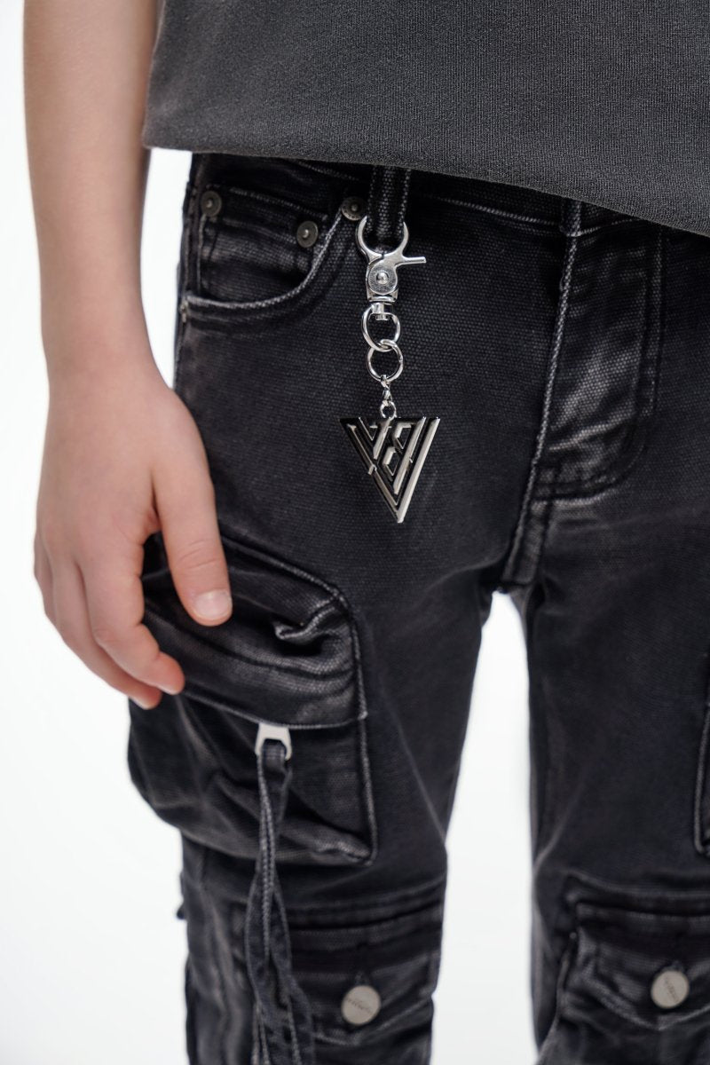 Kids Strike Black Washed Stacked - Valabasas