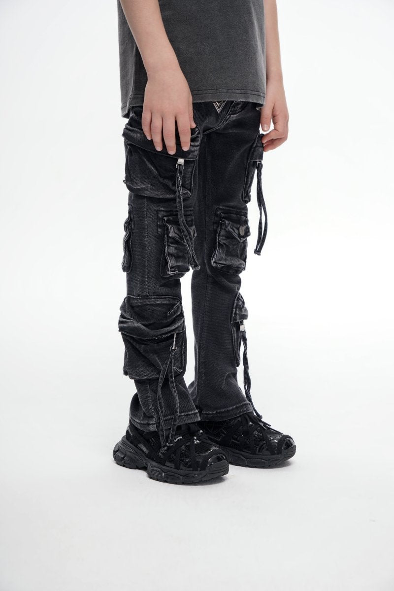 Kids Strike Black Washed Stacked - Valabasas