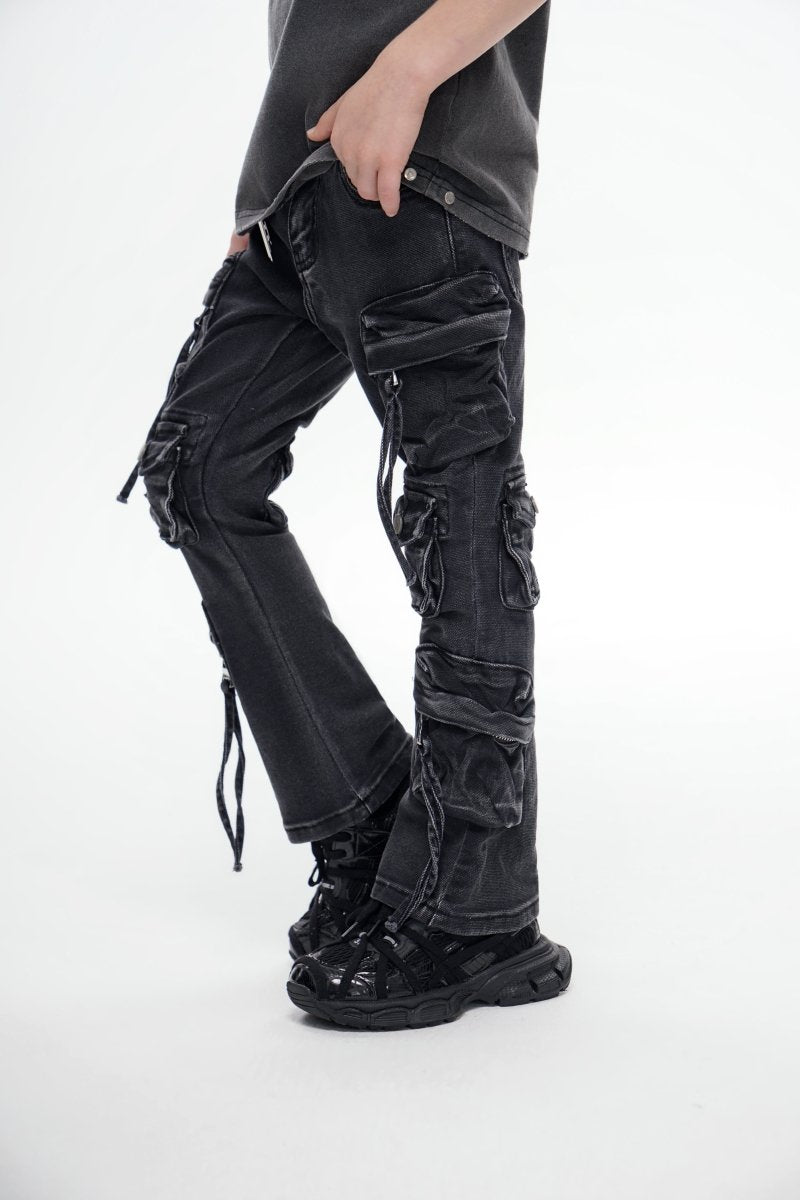 Kids Strike Black Washed Stacked - Valabasas