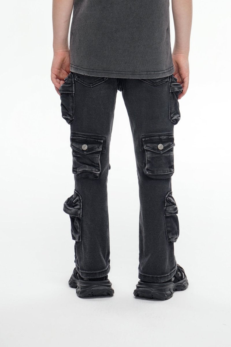 Kids Strike Black Washed Stacked - Valabasas