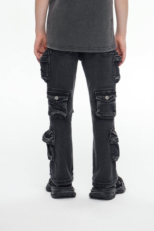 Kids Strike Black Washed Stacked - Valabasas