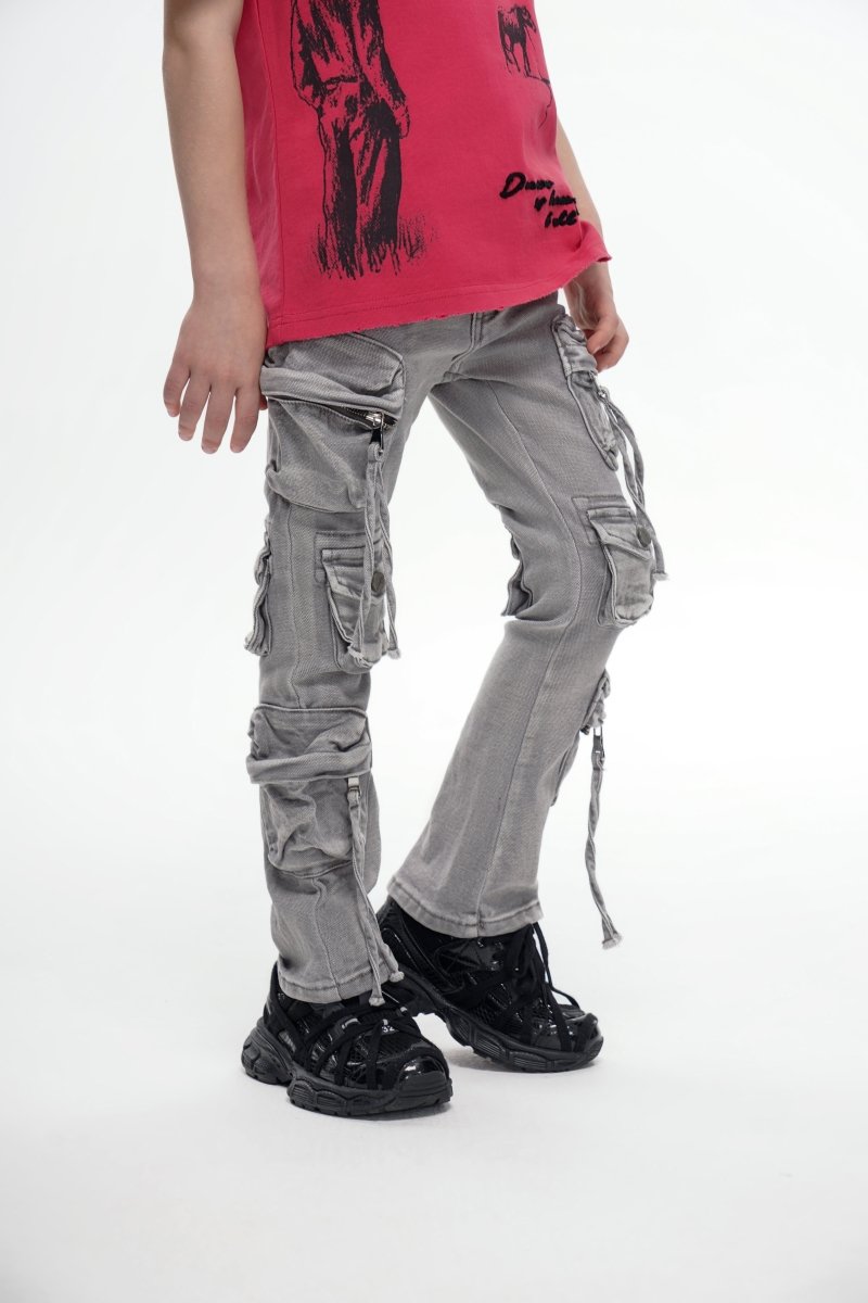 Kids Strike Grey Washed Stacked - Valabasas