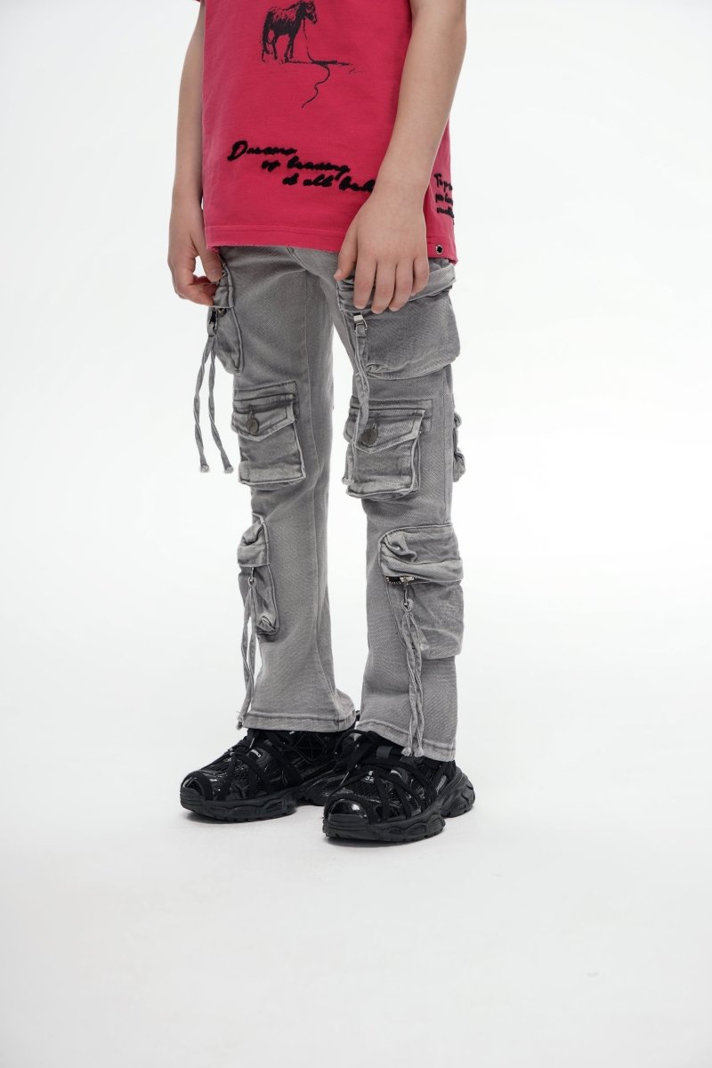 Kids Strike Grey Washed Stacked - Valabasas