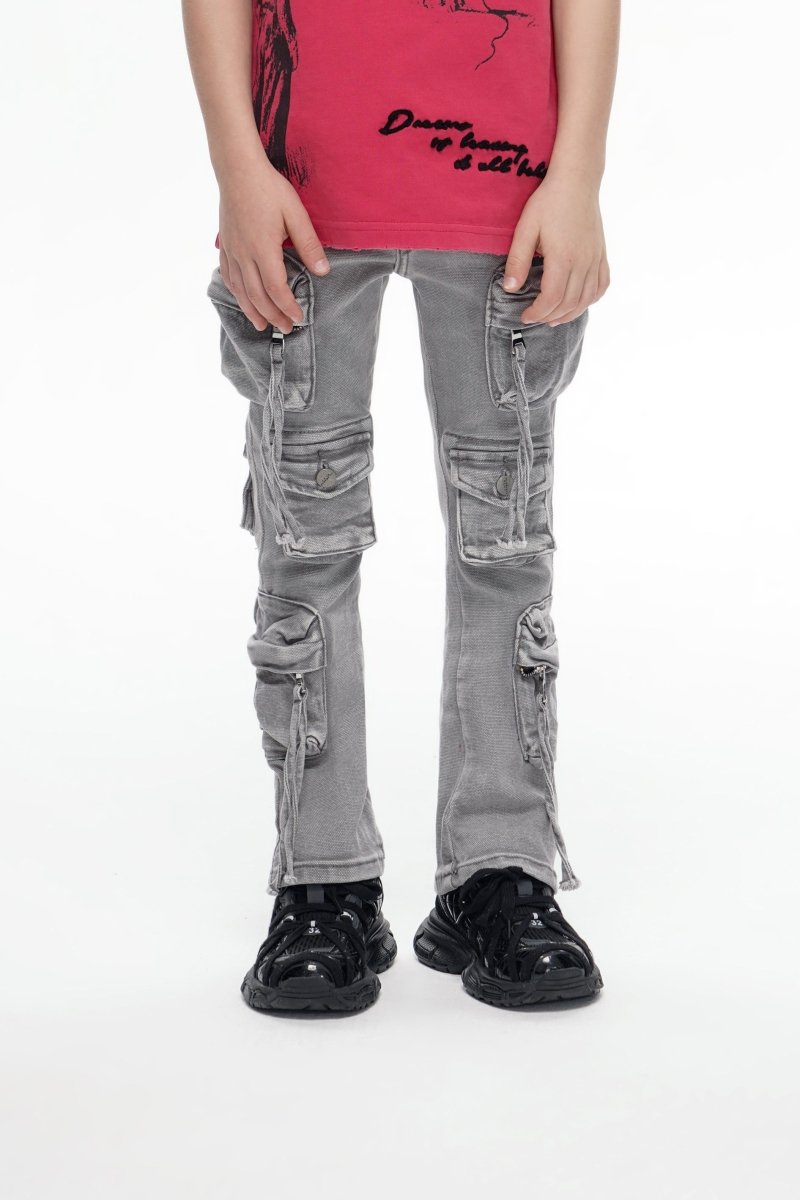 Kids Strike Grey Washed Stacked - Valabasas